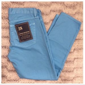 J. Crew Skinny Cropped Matchstick Jeans Scuba Blue